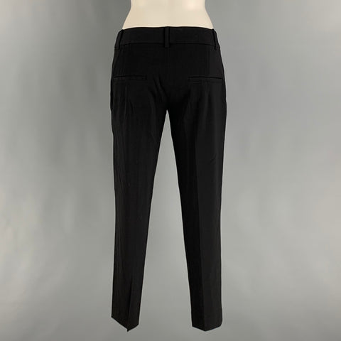 HELMUT LANG Size 2 Black Viscose Blend Tapered Casual Pants