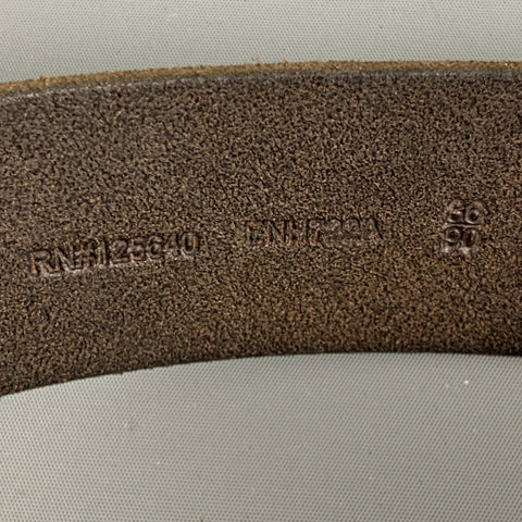 ETIQUETA NEGRA Size 36 Brown Solid Leather Belt