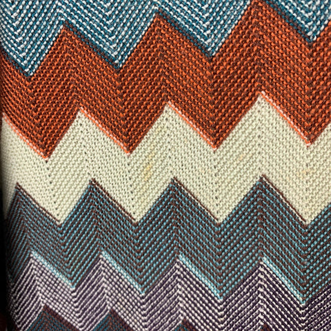MISSONI SPORT Size 48 Multi-Color Zig Zag Wool Crew-Neck Sweater