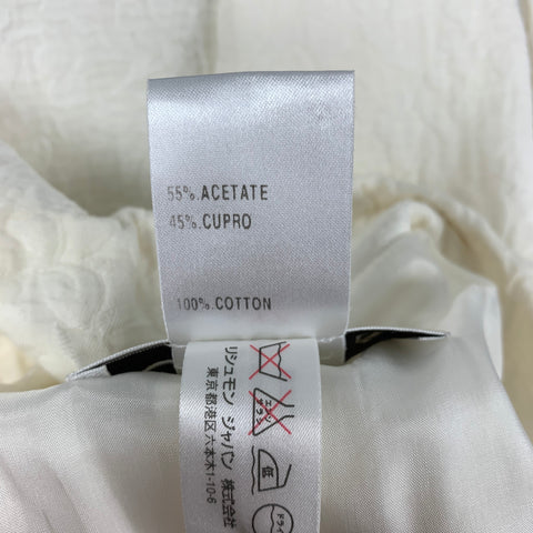 Vintage CHLOE Size 4 Cream Acetate Textured A-Line Coat
