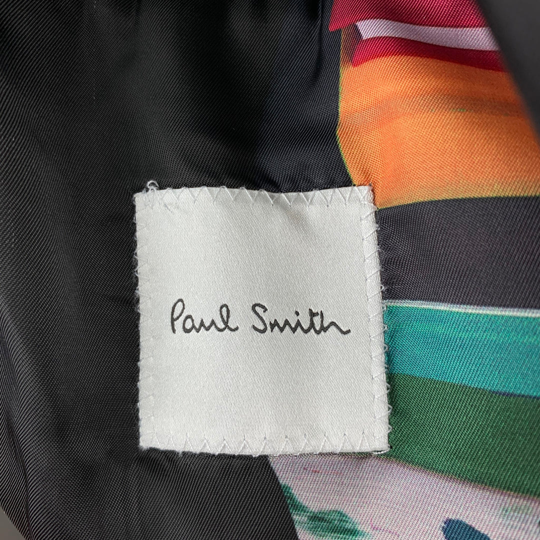 PAUL SMITH Size 38 Navy Velvet Notch Lapel Suit