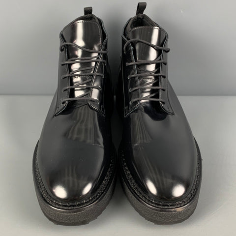JOHN ELLIOTT Size 11 Black Leather Creeper Boots