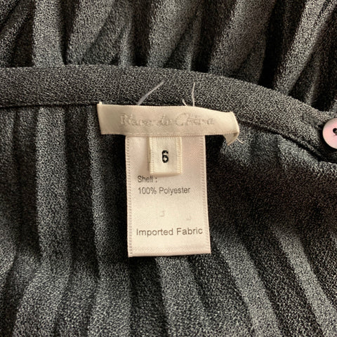 BLANC de CHINE Taille 6 Jupe portefeuille en polyester plissée au couteau gris