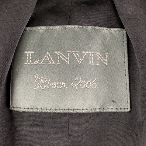 LANVIN Taille 4 Veste courte en brocart noir et marron