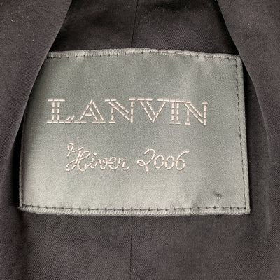 LANVIN Size 4 Black & Brown Brocade Cropped Jacket