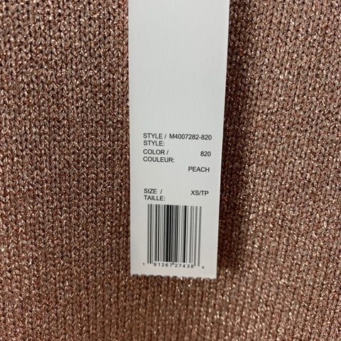 MARC JACOBS Size XS Rose Gold Grey Metallic Viscose Polyester Pullover