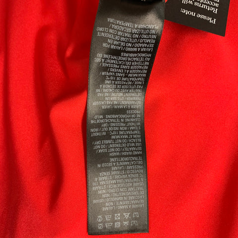 BALENCIAGA Size 4 Red Polyamide Eastane Draped Long Sleeve Gown