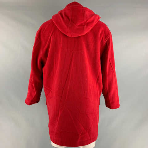 VERSACE JEANS COUTURE Size S Red Solid Wool Hooded Coat