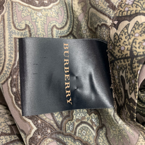 BURBERRY PRORSUM by Christopher Bailey Fall 2008 Size L Multi-Color Paisley Silk Tuxedo Long Sleeve Shirt
