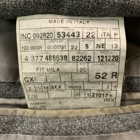 ERMENEGILDO ZEGNA Size 42 Grey Wool Blend Single Breasted Sport Coat