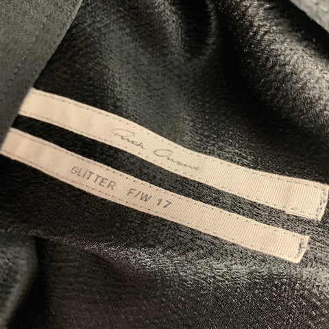 RICK OWENS GLITTER FW 17Taille 8 Blouse sans manches drapée en viscose noire