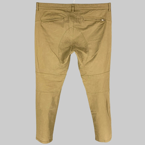 THEORY Size 36 Khaki Cotton Polyurethane Straight Casual Pants