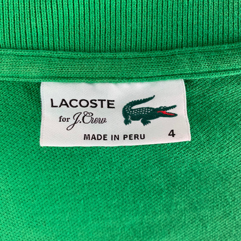 LACOSTE Size L Green Embroidery Cotton Polo Polo
