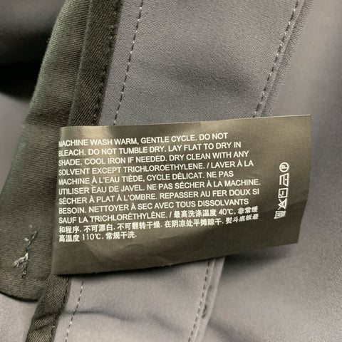 THEORY Size 40 Grey Polyamide  Elastane Flat Front Casual Pants