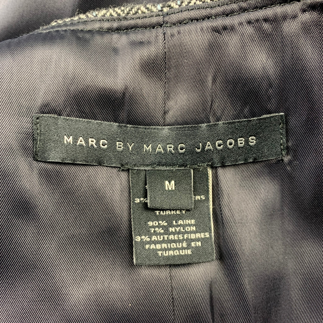 MARC by MARC JACOBS Size M Grey Herringbone Wool Buttoned Vest