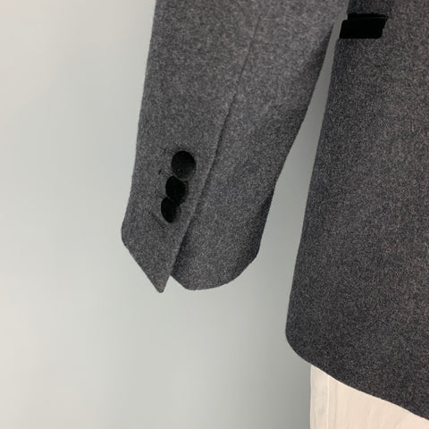 DOLCE & GABBANA Size 44 Regular Charcoal Black Wool Sport Coat