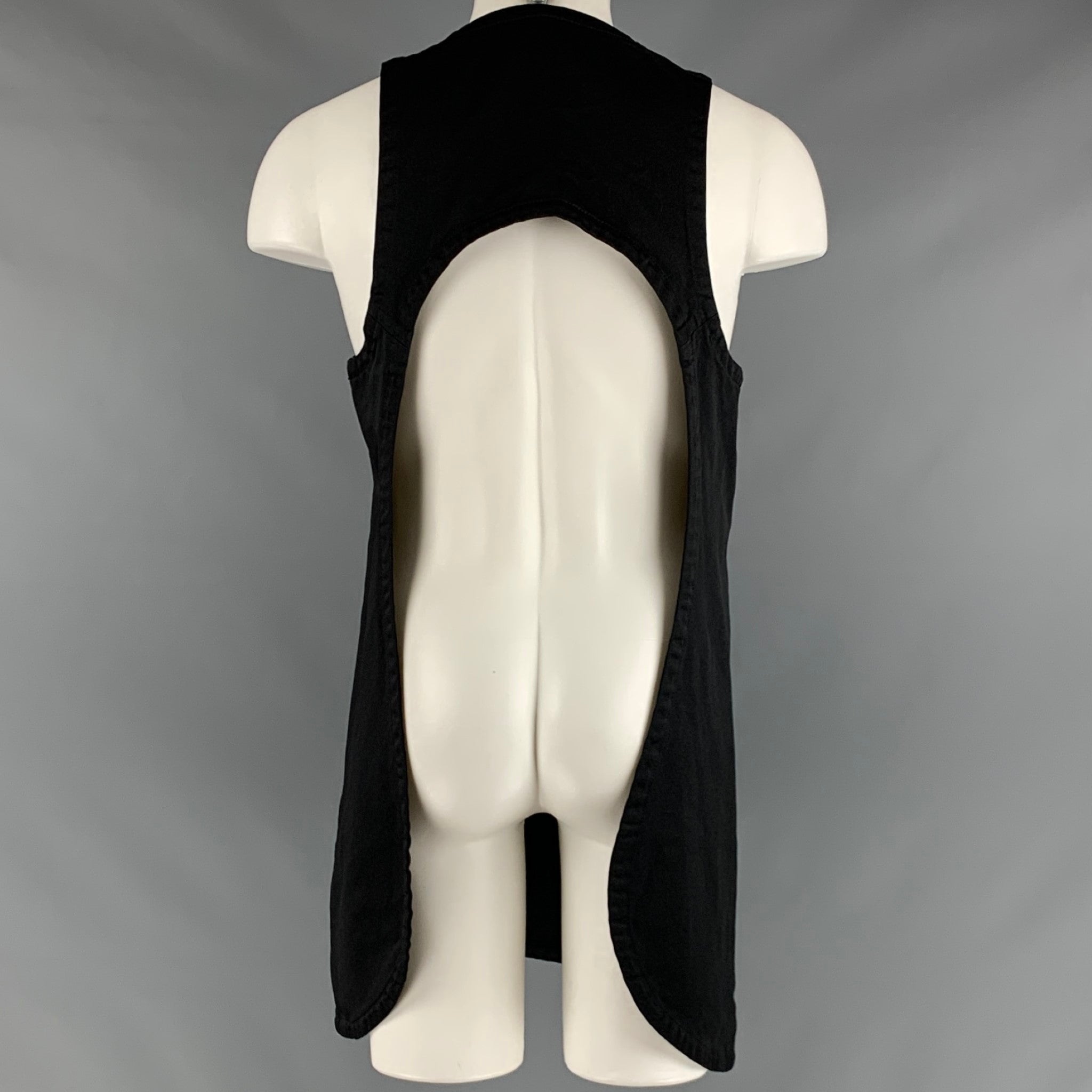 COMME des GARCONS HOMME PLUS Size S Black Polyester Apron Tank Top