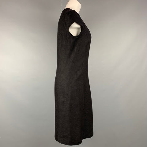 Collection RALPH LAUREN Taille 10 Robe en lin / coton tissé noir