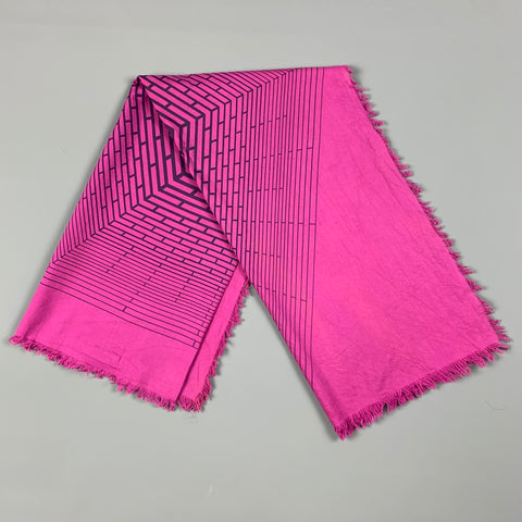 SALVOR Fuschia Purple Geometric Scarf