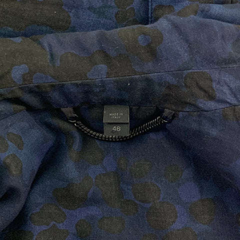 BURBERRY PRORSUM Fall 2015 Size 36 Blue & Navy Camo Cotton Trucker Jacket