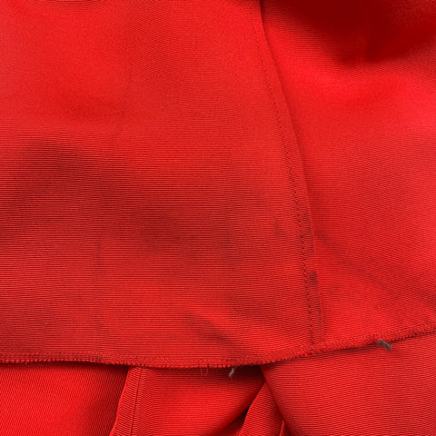 VALENTINO Size 6 Red Viscose Silk Textured Drawstring Casual Pants