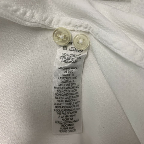 PAUL SMITH Size XL White Textured Cotton Button Down Long Sleeve Shirt