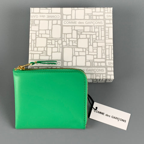COMME des GARCONS Green Solid Leather Wallet