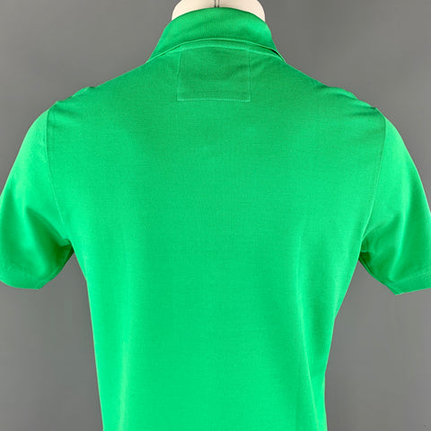 PAUL SMITH Size S Green Pique Buttoned Embroidery POLO