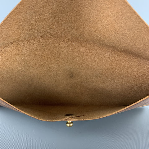 JW HULME CO. Enveloppe en cuir marron