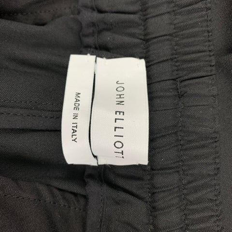 JOHN ELLIOTT Size L Black Wool Elastic Waistband Casual Pants
