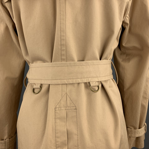 MARC JACOBS Size 6 Khaki Cotton Double Breasted A Line Trenchcoat