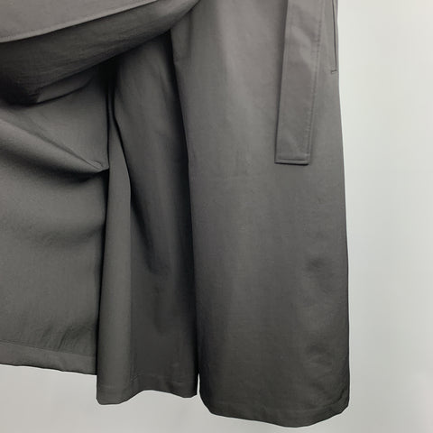 Y's by YOHJI YAMAMOTO Size L Black Wool Skirt Overlay Gathered Waist Shorts