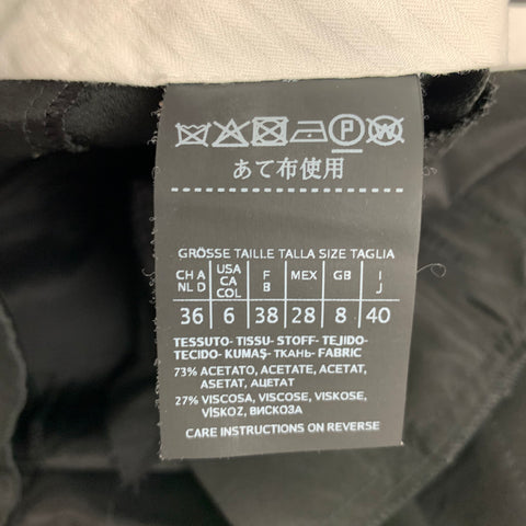 MAX MARA Size 6 Black Acetate Viscose Dress Pants