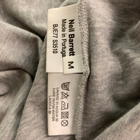 NEIL BARRETT Size M Grey Heather Crew-Neck T-shirt