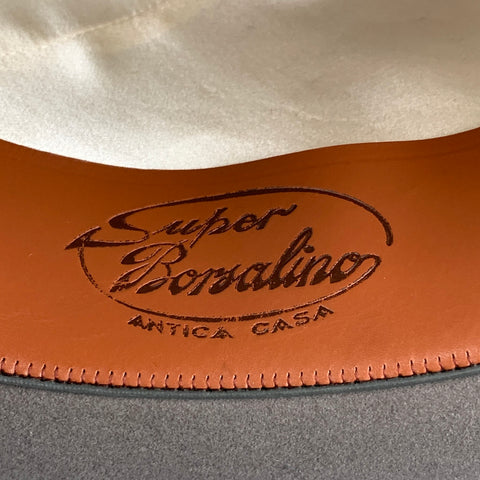 BORSALINO Grey Black Felt Hat