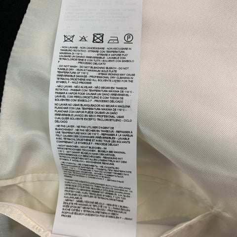 EMPORIO ARMANI Size 44 Cream Black Viscose Blend Peak Lapel Sport Coat
