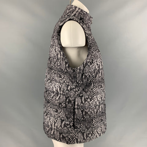 MICHAEL by MICHAEL KORS Size M Black & White Animal Print Polyester Vest