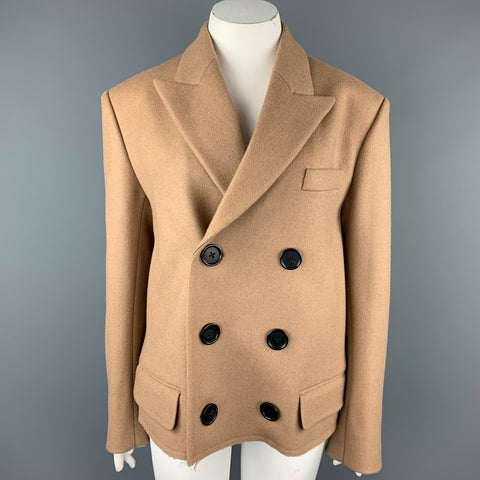 MERYL ROGGE Taille 6 Veste croisée en laine sergée camel