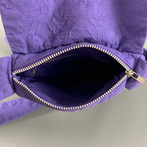 BERNHARD WILLHELM Mini bolso bordado crema morado