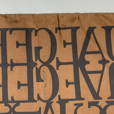 JAEGER Brown & Black Print Silk Scarf