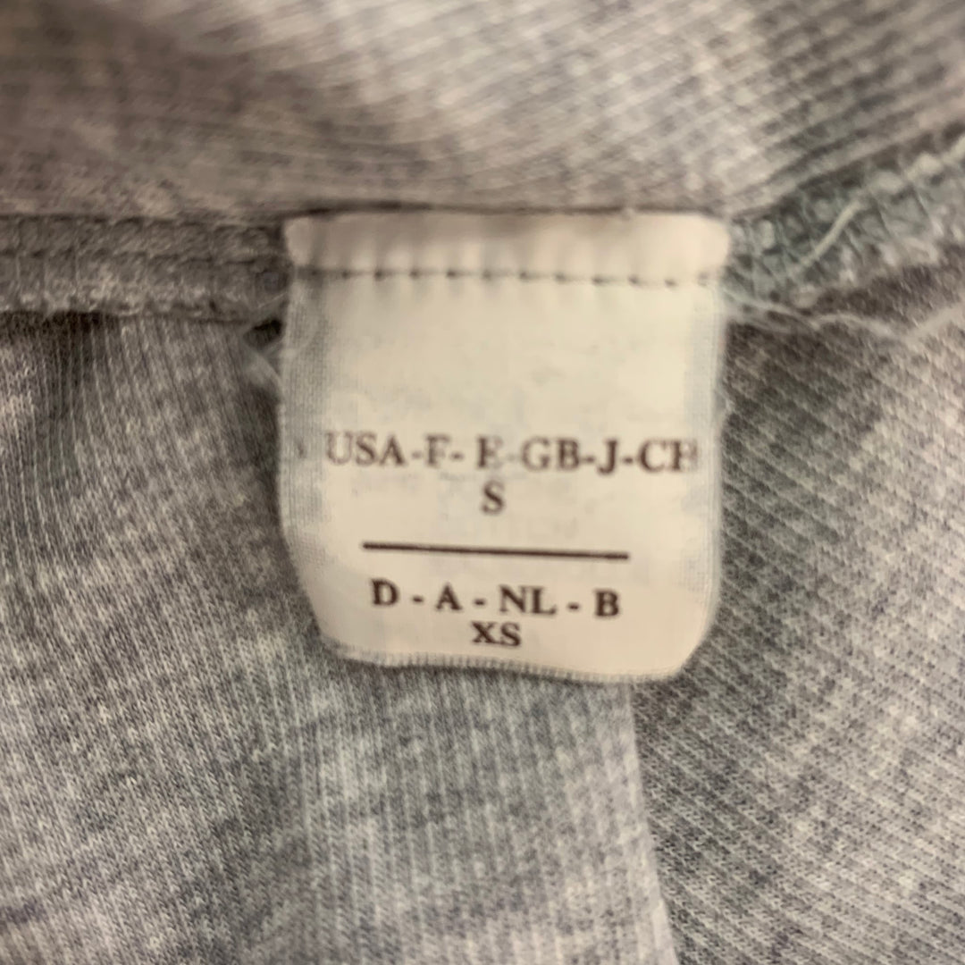 BRUNELLO CUCINELLI Taille S T-shirt à col rond en coton côtelé gris chiné