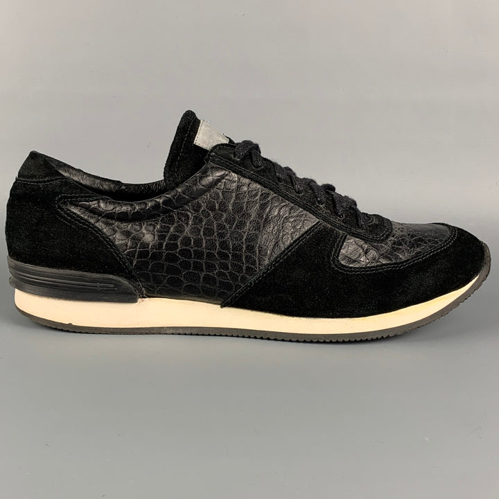OUR LEGACY Size 11 Black Leather Sneakers