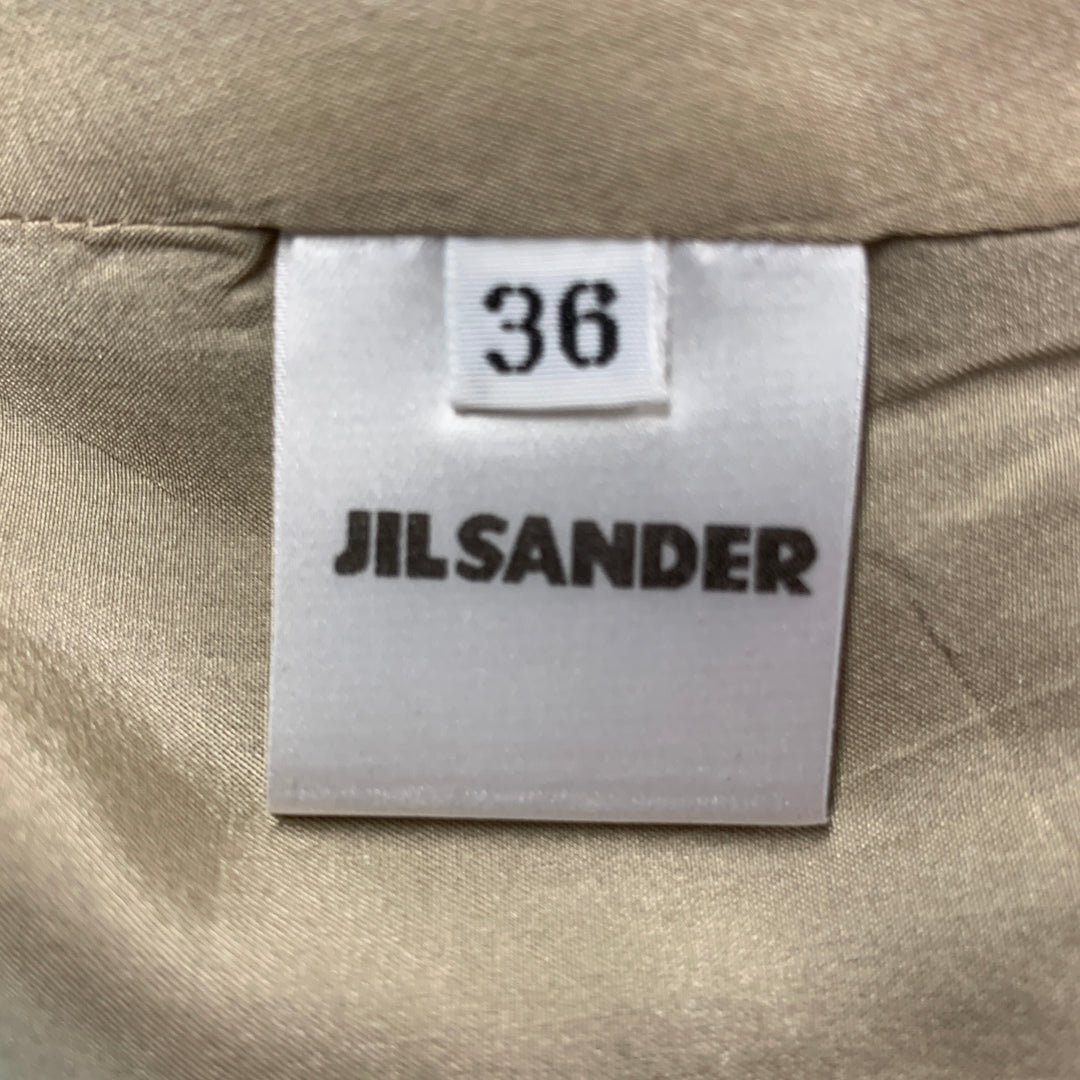 JIL SANDER Size 6 Black Silk Single Breasted Pants Suit