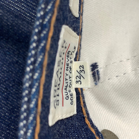LEVI'S MADE & CRAFTED Size 32 Indigo Contrast Stitch Cotton High Waisted Jeans