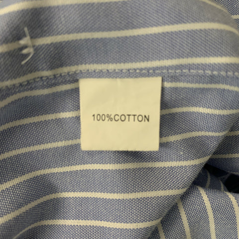 PAUL SMITH Size XL Blue White Stripe Cotton Button Down Long Sleeve Shirt