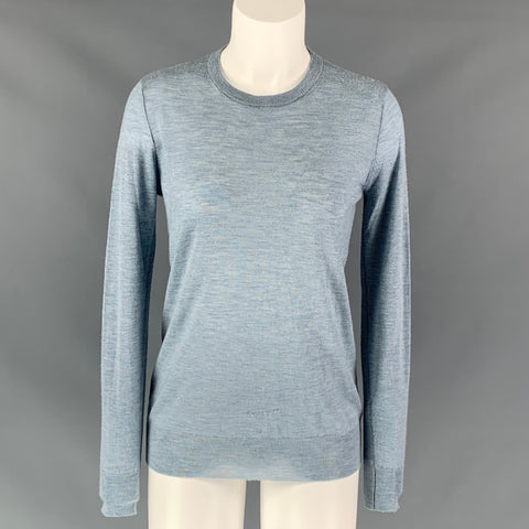 JOSEPH Size M Light Blue Cashmere Solid Pullover