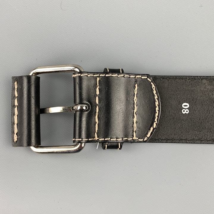 IVAN GRUNDAHL Waist Size 31 Black Leather Belt