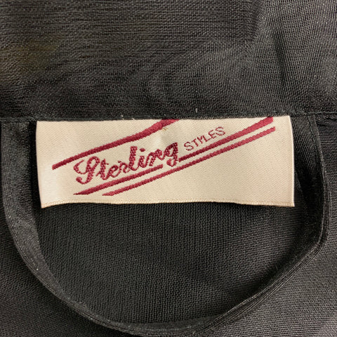 STERLING Talla Única Chaqueta frontal abierta de poliéster y nailon negro