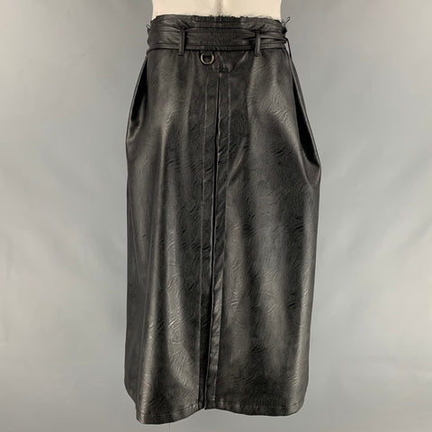 MAISON MARGIELA Taille 32 Pantalon décontracté en polyuréthane uni noir