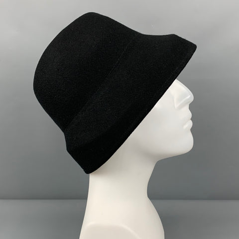 JUSTINE Black Wool Felt Hat